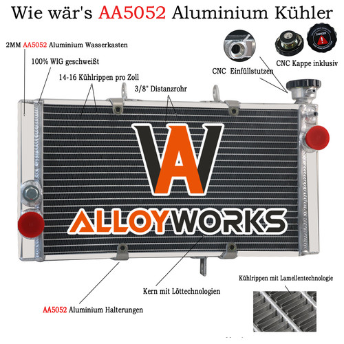 Reihe aluminium kühler für - 2,